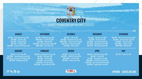 coventry city fc fixtures 2021/22